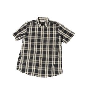 Carhartt Men's L Black Plaid Short Sleeve Button-Up Shirt